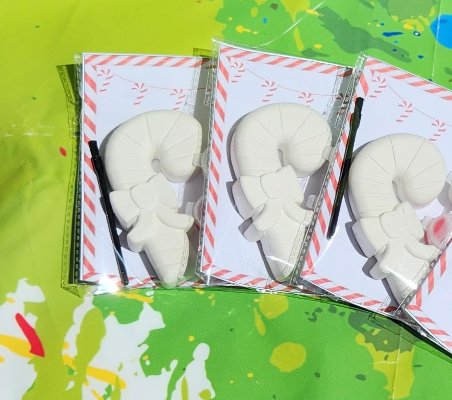 Candy Cane Paint Kit – Fun Christmas DIY Activity for Kids! Christmas Party Favors | Candy Cane Gifts | Kids Activity | Stocking Stuffers