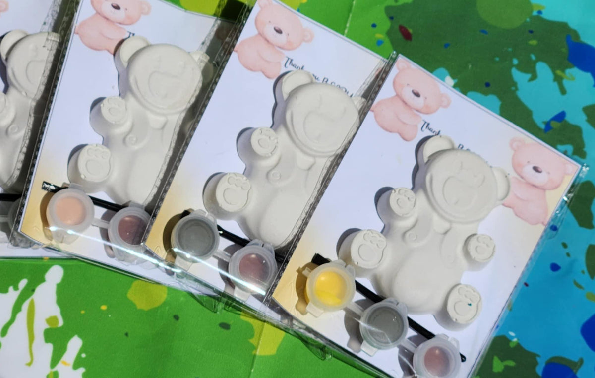 Teddy Bear Paint Kit | Baby Shower Favors | DIY Kids Craft | Thank You Gift | Beary Much Party Favors | Toddler Art Activity | Kids Gift