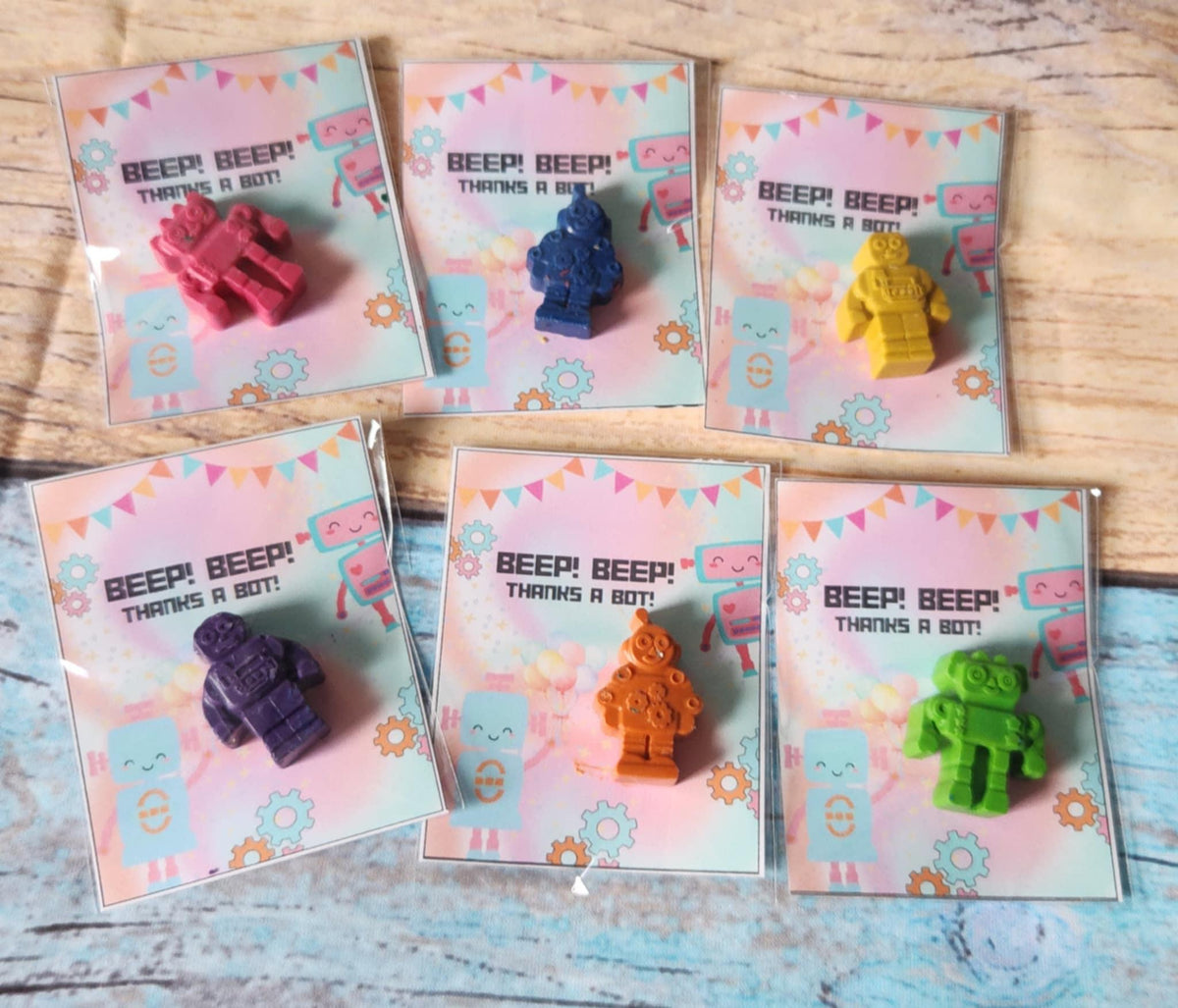 Robot Crayons: Handmade Party Favors