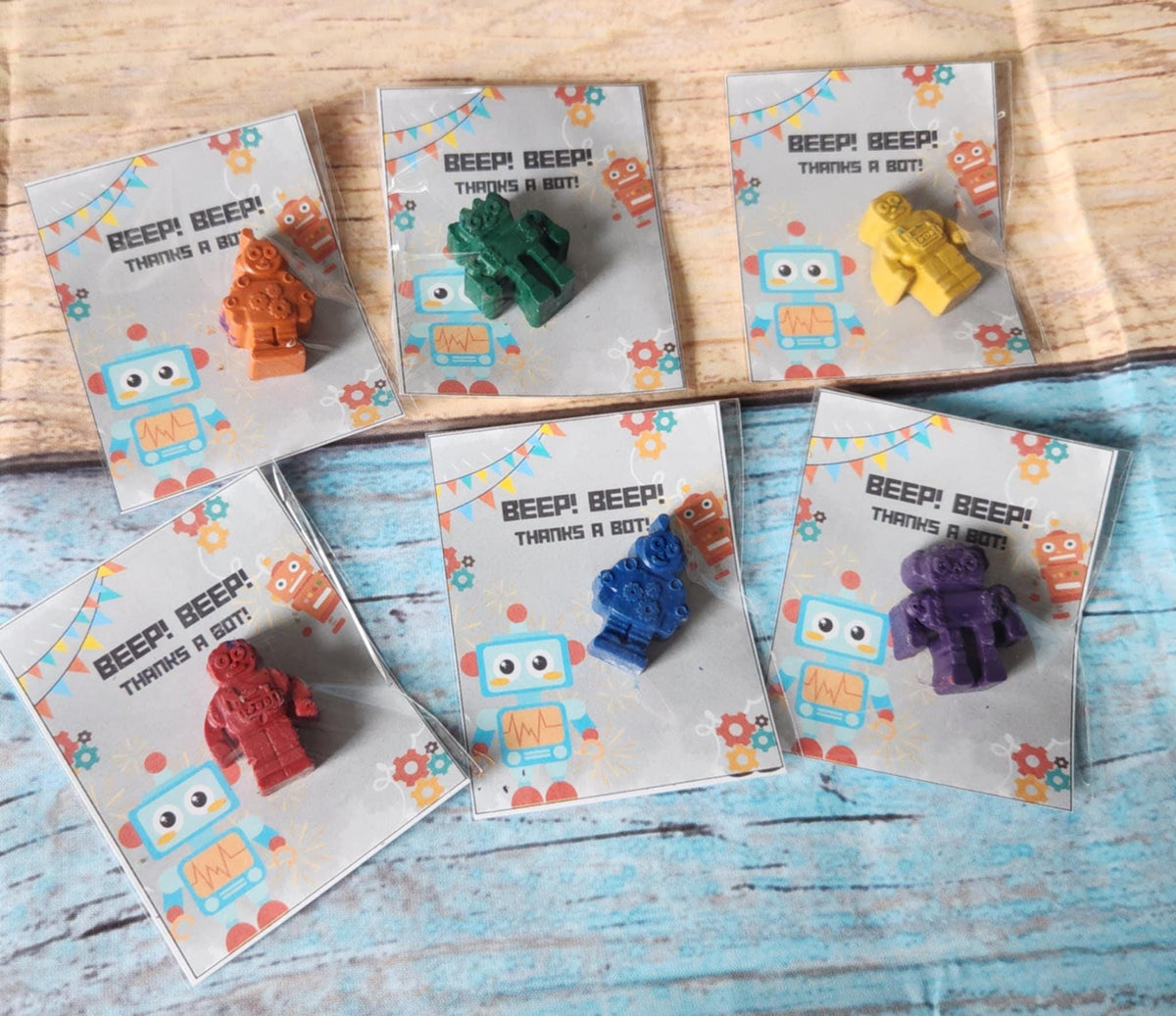 Robot Crayons: Handmade Party Favors