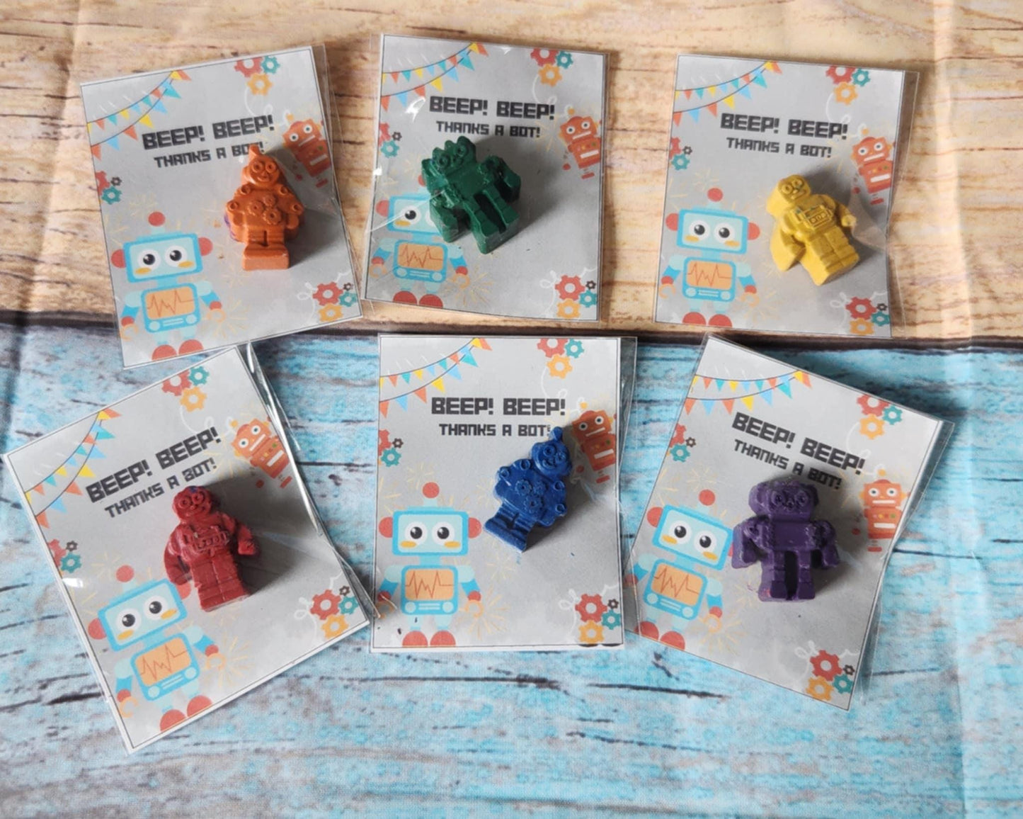 Robot Crayons: Handmade Party Favors