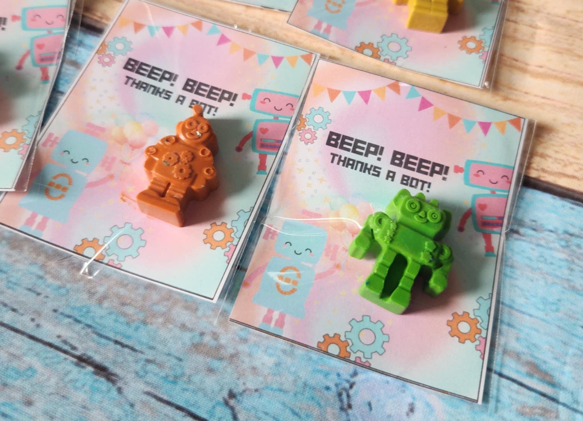 Robot Crayons: Handmade Party Favors