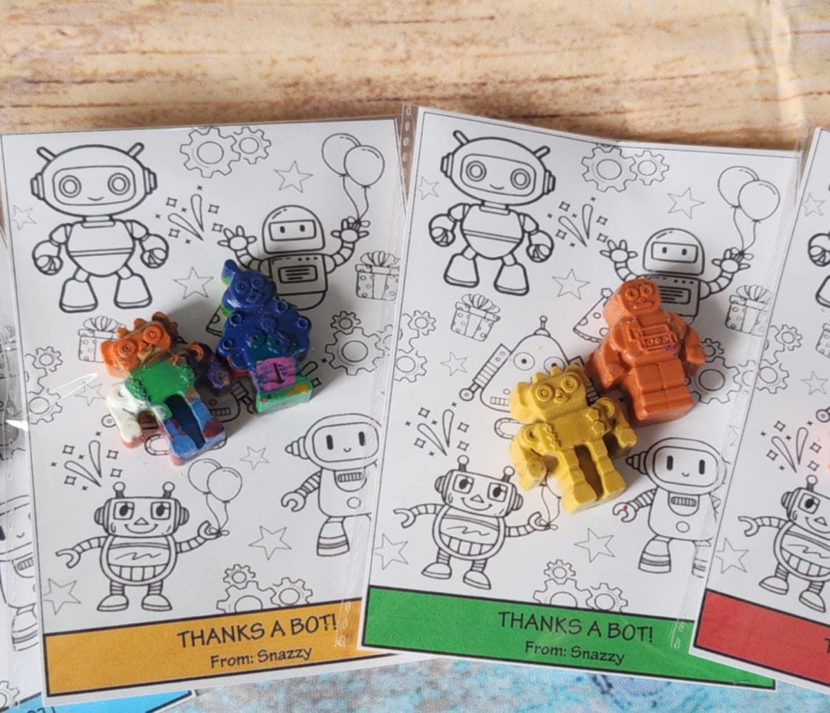 Robot Crayons, Party Favors, Customizable & Fun Coloring Gift!