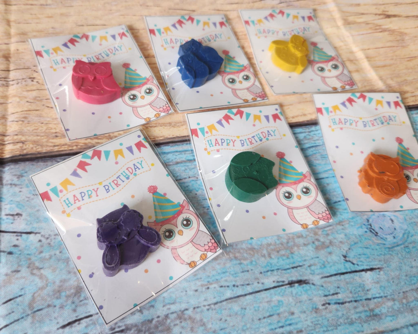 Owl Crayon Party Favors: Whimsical Coloring Fun for Kids' Celebrations - Owl Gifts - Owl Goodie Bags - Owl Party favors - Hoot Hoot