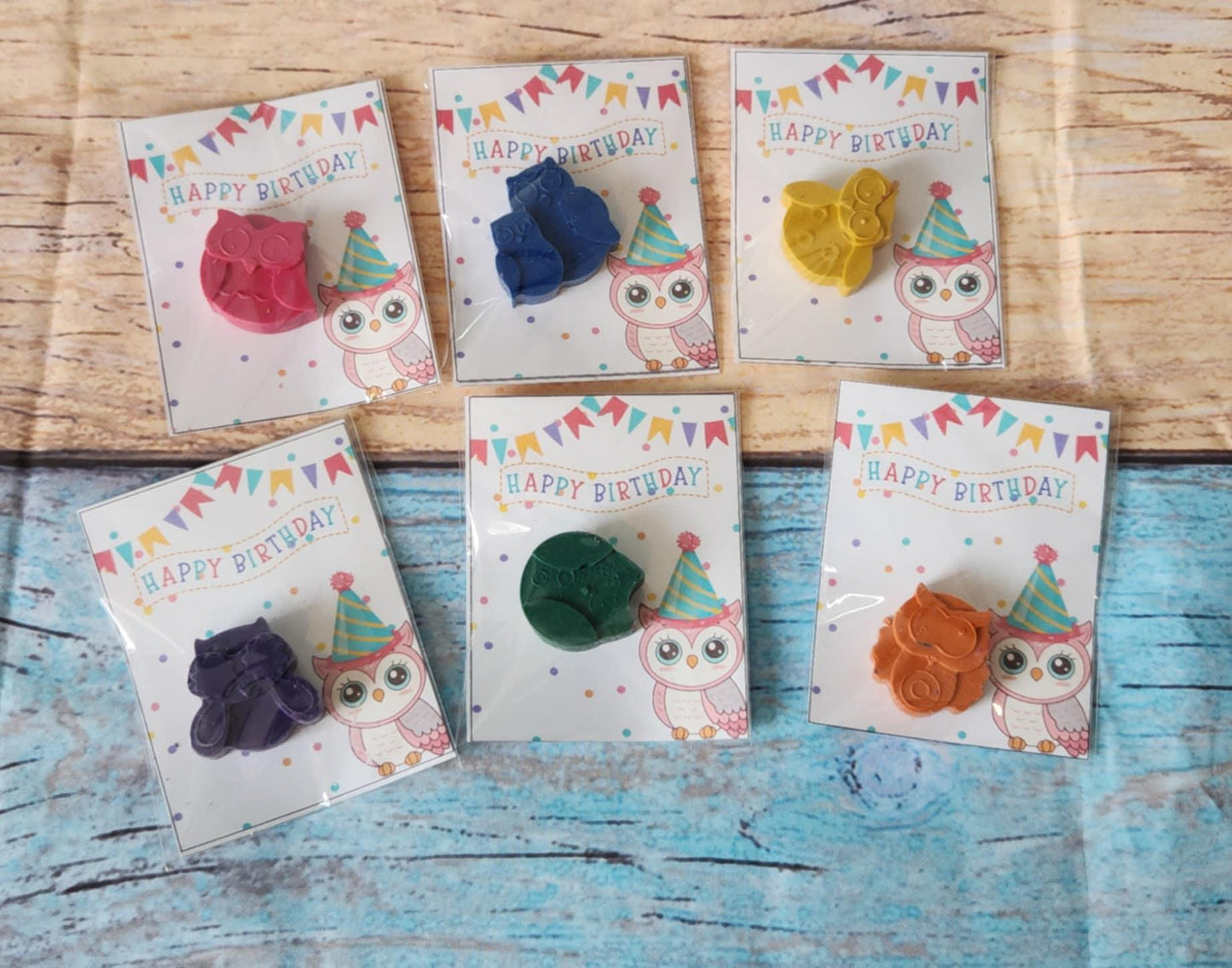 Owl Crayon Party Favors: Whimsical Coloring Fun for Kids' Celebrations - Owl Gifts - Owl Goodie Bags - Owl Party favors - Hoot Hoot