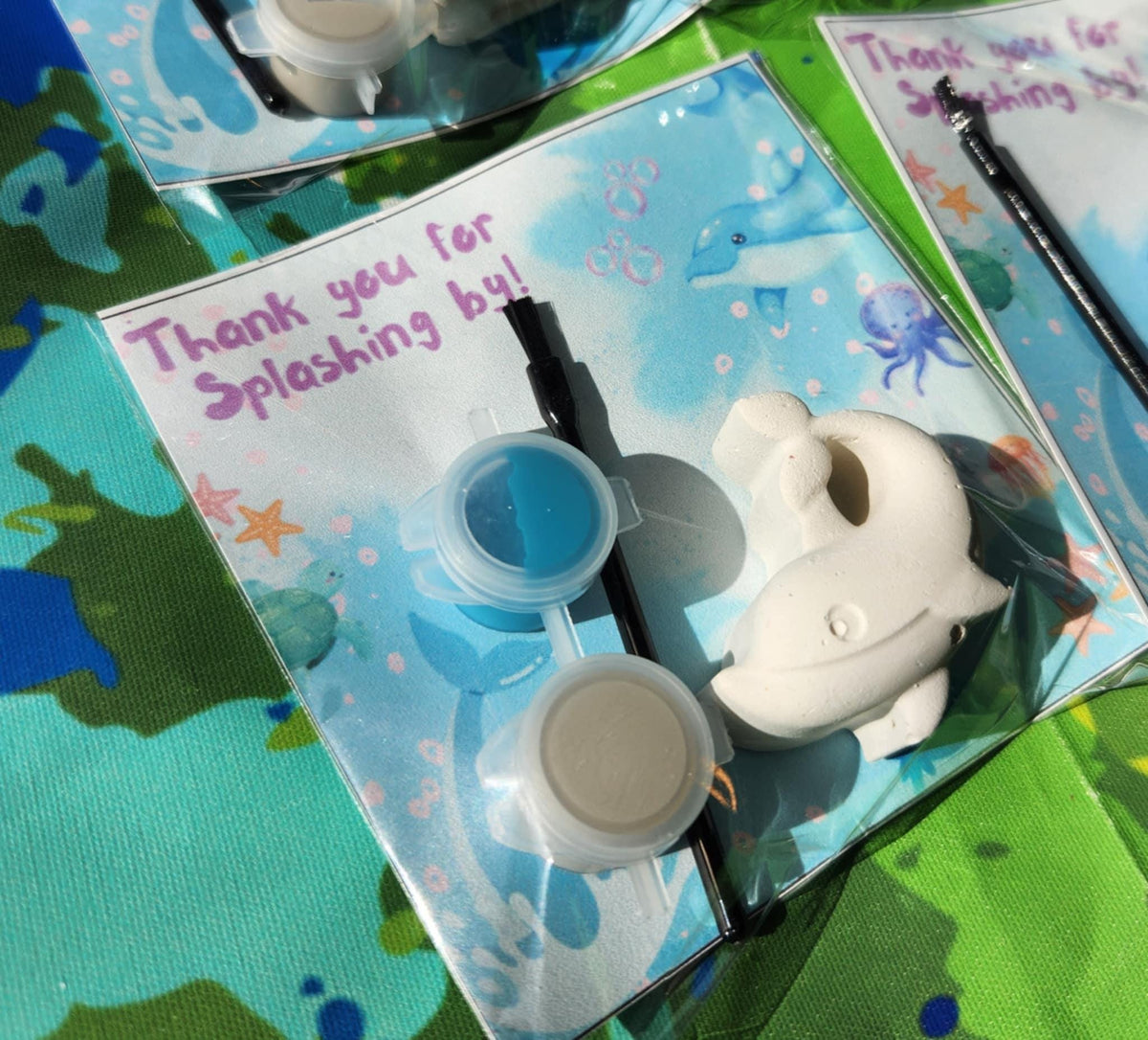 Dolphin Paint Kit Party Favors for Kids - Perfect for Birthdays and Events, Non-Toxic Paints Included - Party Bags