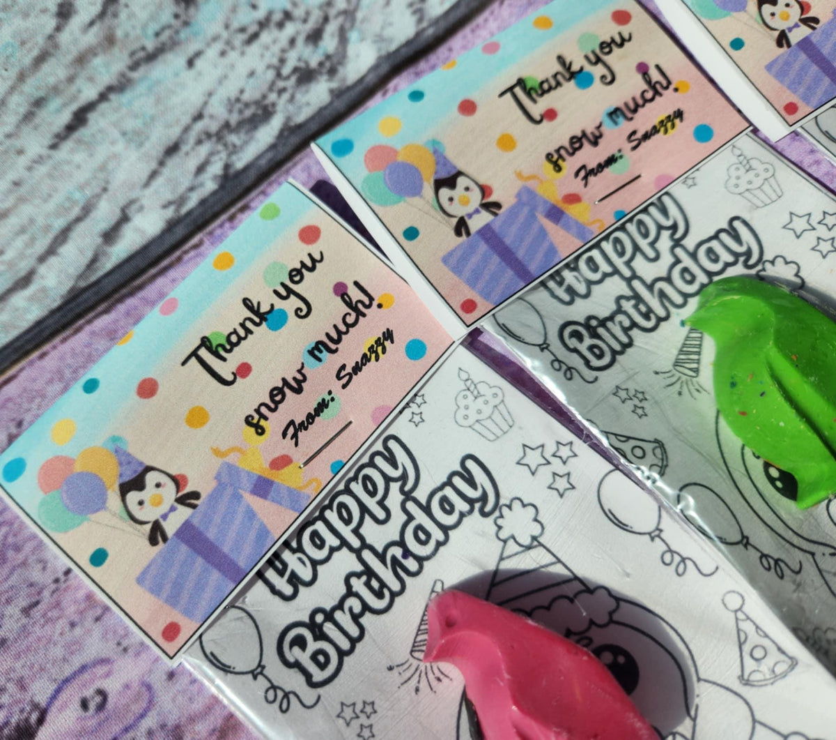 Penguin Mini Party Favors | Coloring Kits | Kids Birthday Goodies | Classroom Handouts | Penguin Crayons