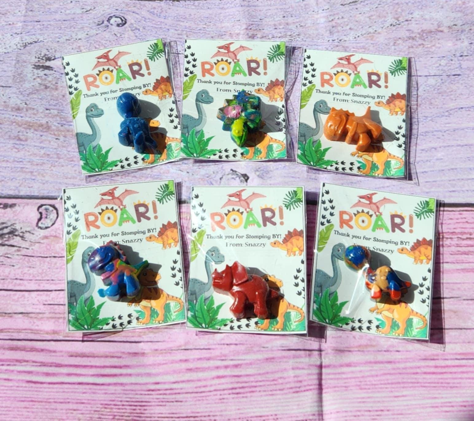 Dinosaur Mini Party Favors | Dinosaur Crayons | Boy Dino Birthday | Kids Party Favor Kits | Classroom Handouts