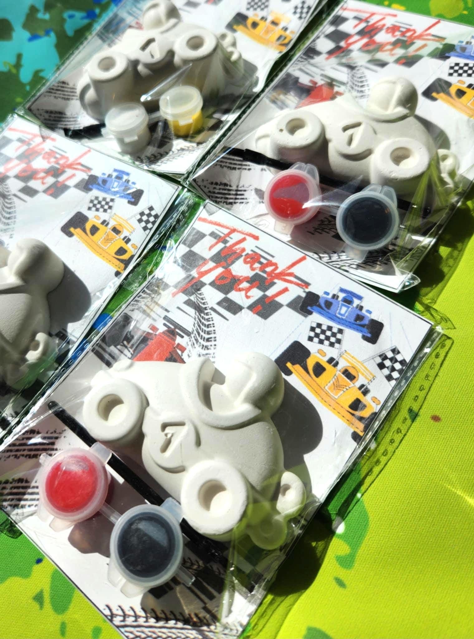 Race Car Plaster DIY Paint Kit | Classroom Gift | Party Filler| Thank you Gift | Kids Activity | Racing by Birthday