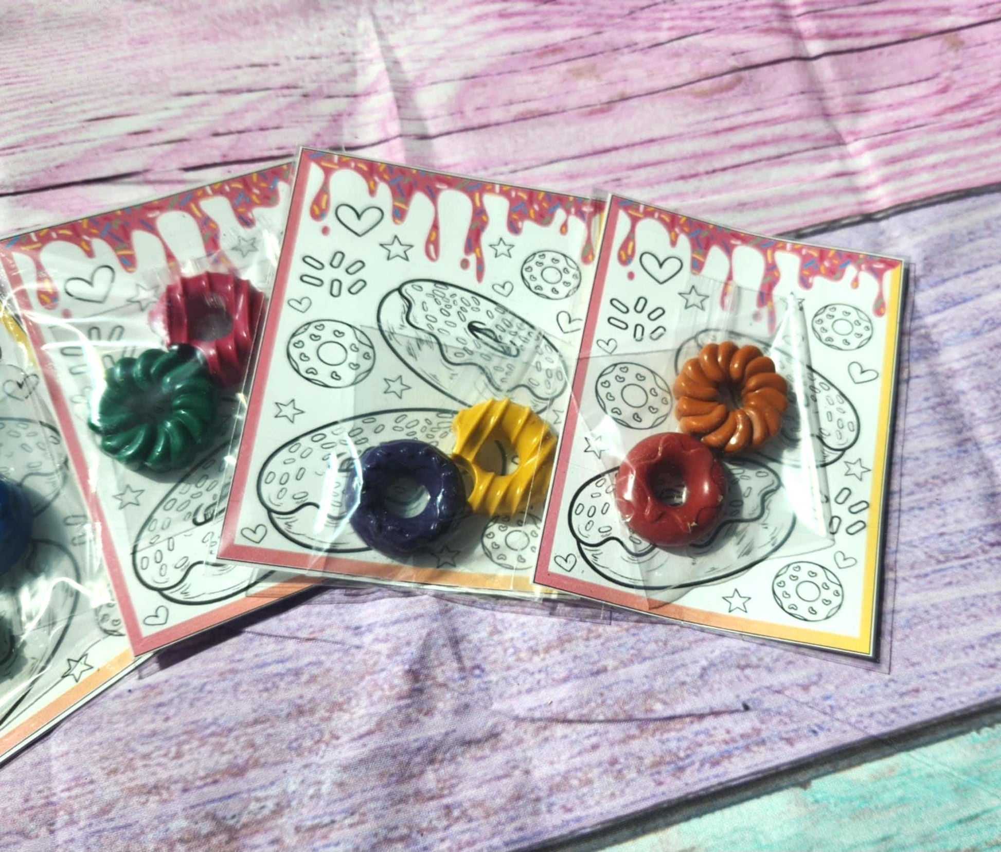 Donut Coloring Kits – Sweet Party Favors for Kids | Kids Birthday Favors | Donut Party | Non-Toxic Crayons