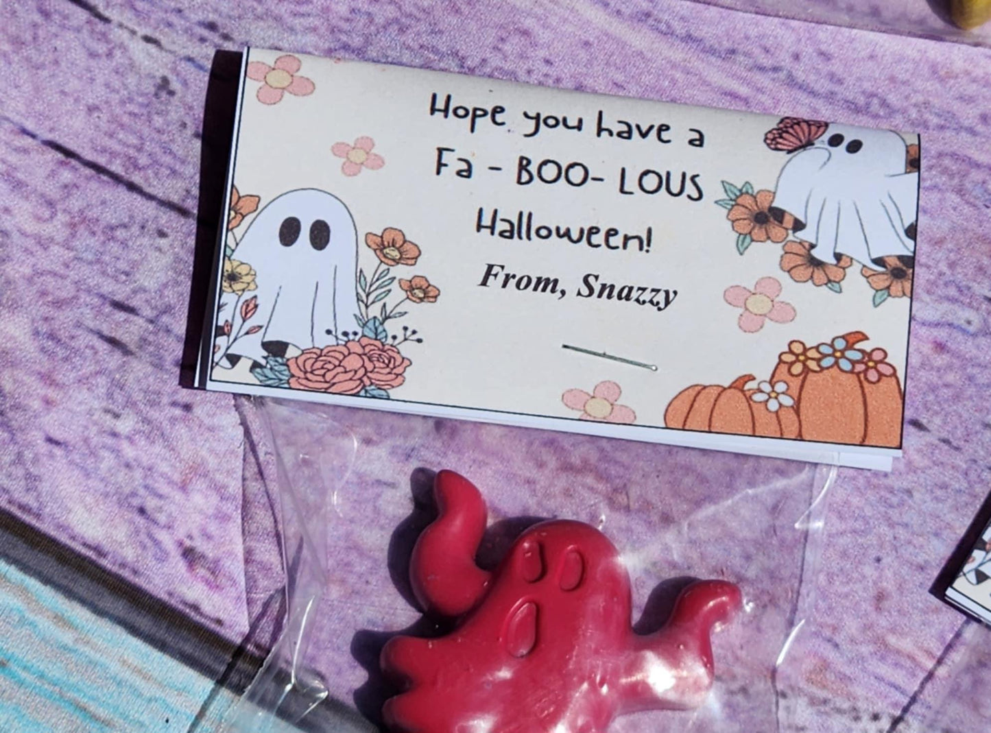 Ghost Crayons: Halloween Party Favors, Trick or Treat Gifts