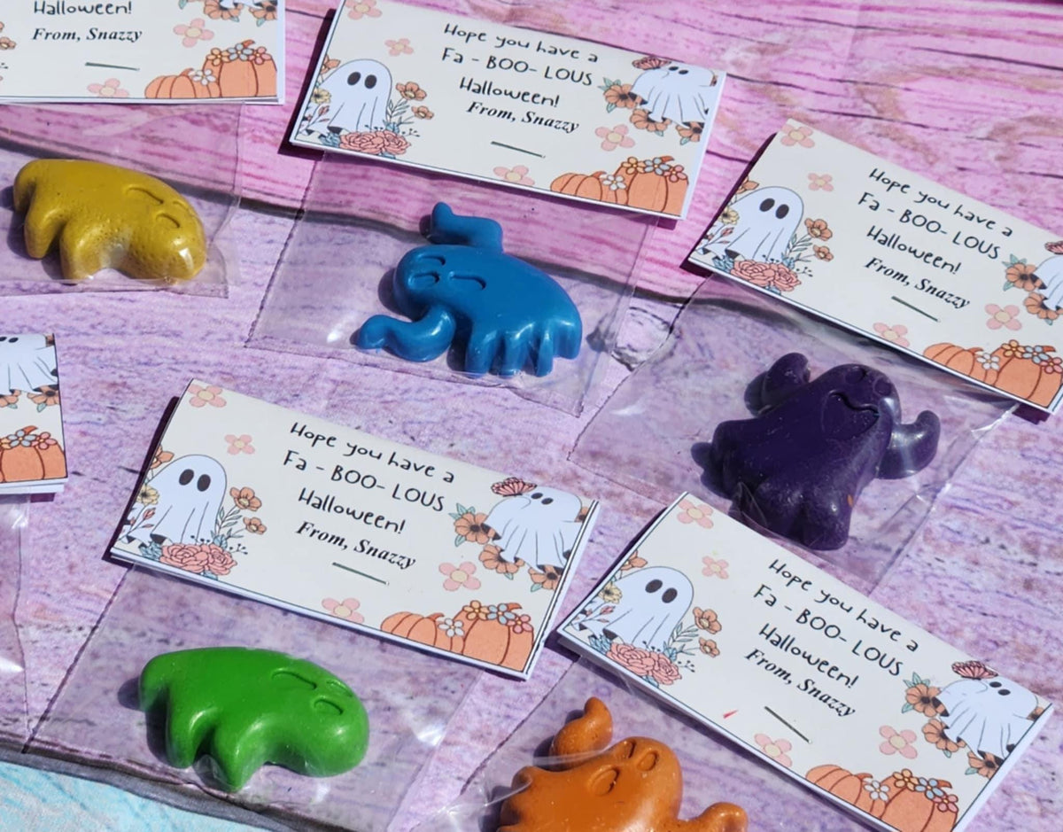 Ghost Crayons: Halloween Party Favors, Trick or Treat Gifts