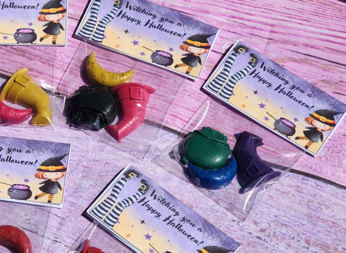 Witch Hat Crayons | Halloween Party Favors, Trick or Treat Gifts