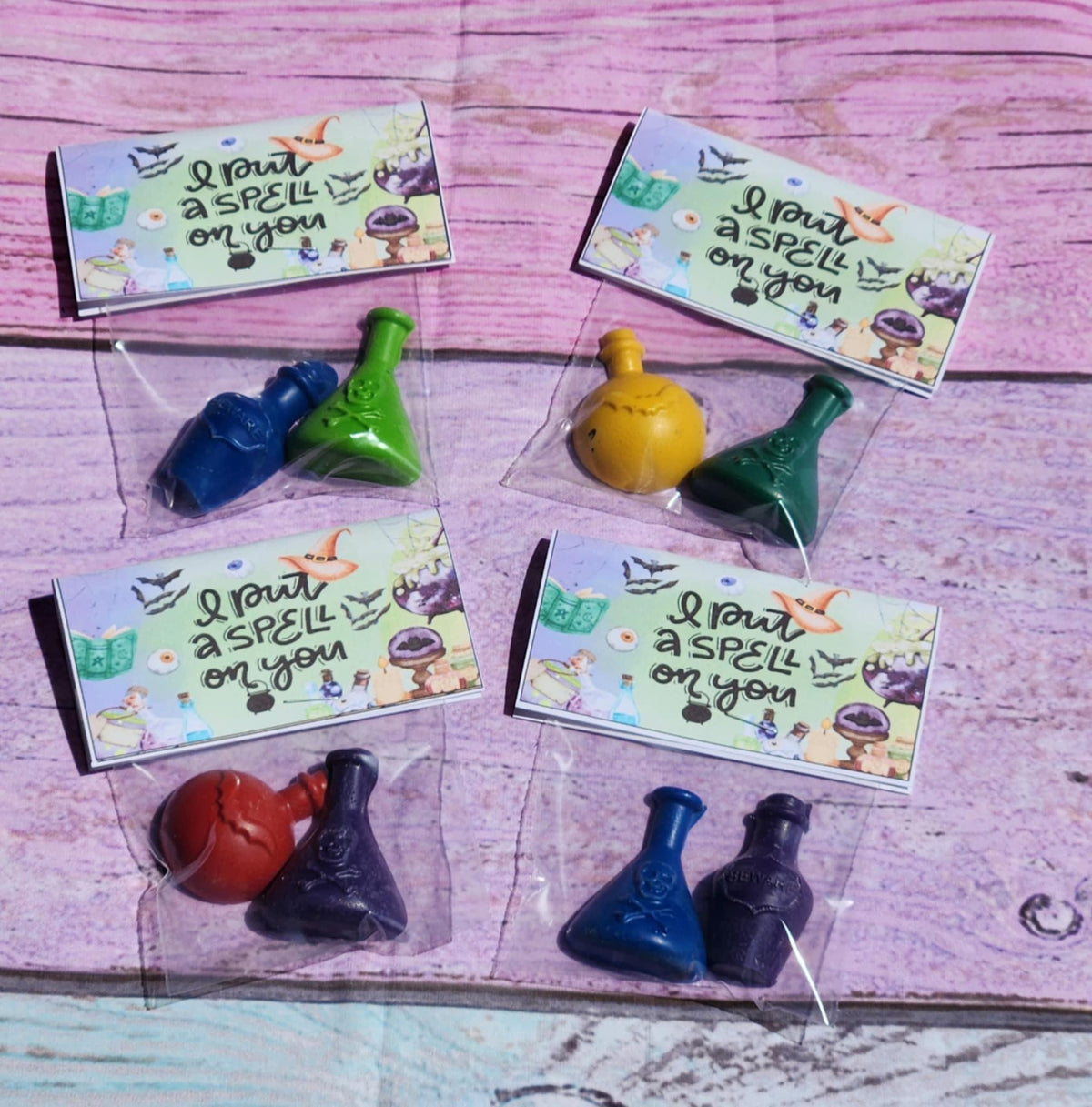 Potion Bottle Halloween Crayons: Kids Party Favors