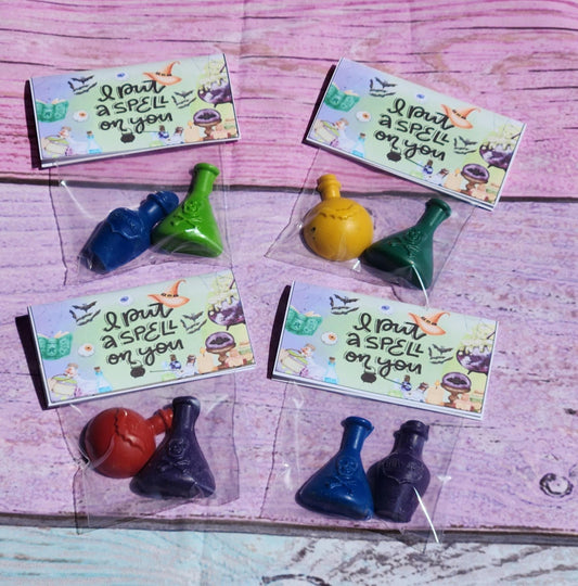 Potion Bottle Halloween Crayons: Kids Party Favors