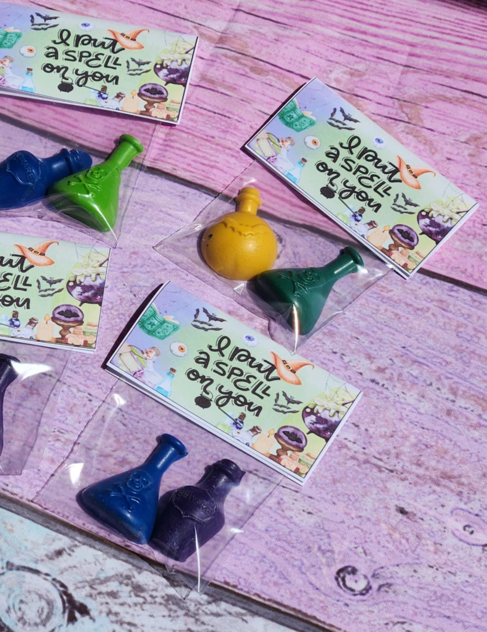 Potion Bottle Halloween Crayons: Kids Party Favors