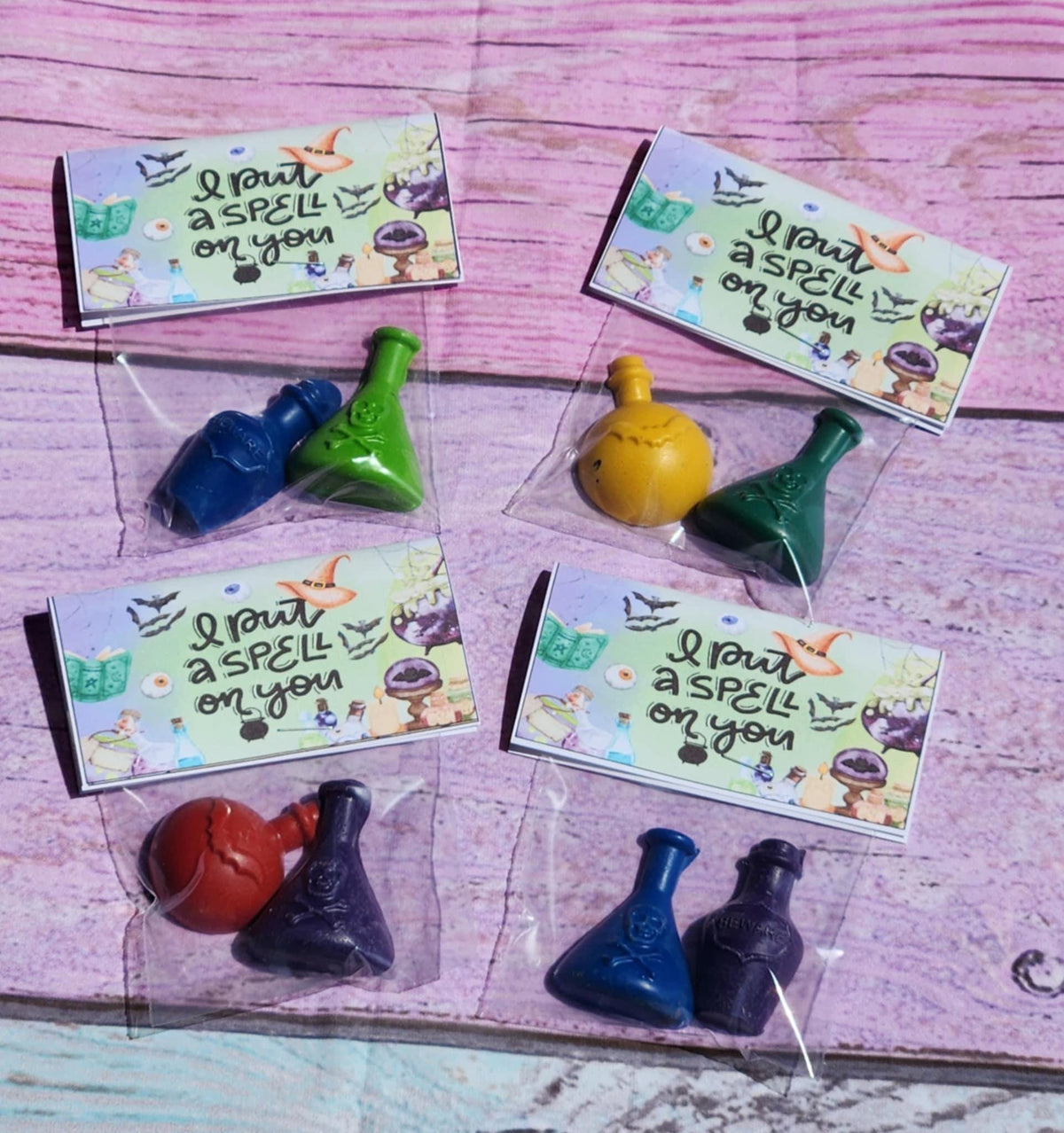 Potion Bottle Halloween Crayons: Kids Party Favors