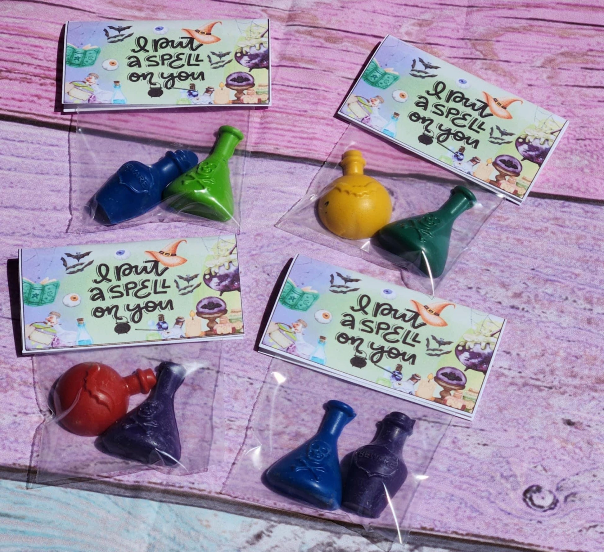 Potion Bottle Halloween Crayons: Kids Party Favors