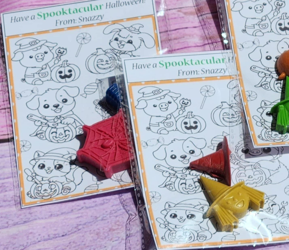 Pumpkin & Witch Coloring Kits with Crayons | Halloween Party Favors | Trick or Treat Handouts | Kids Activity Set | Non-Candy Gifts