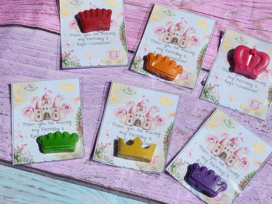 Princess Fairy Tale Party Favors | Magical Crayon Set | Birthday Party Gifts | Castle & Crown Crayons | Party Like a Princess Theme