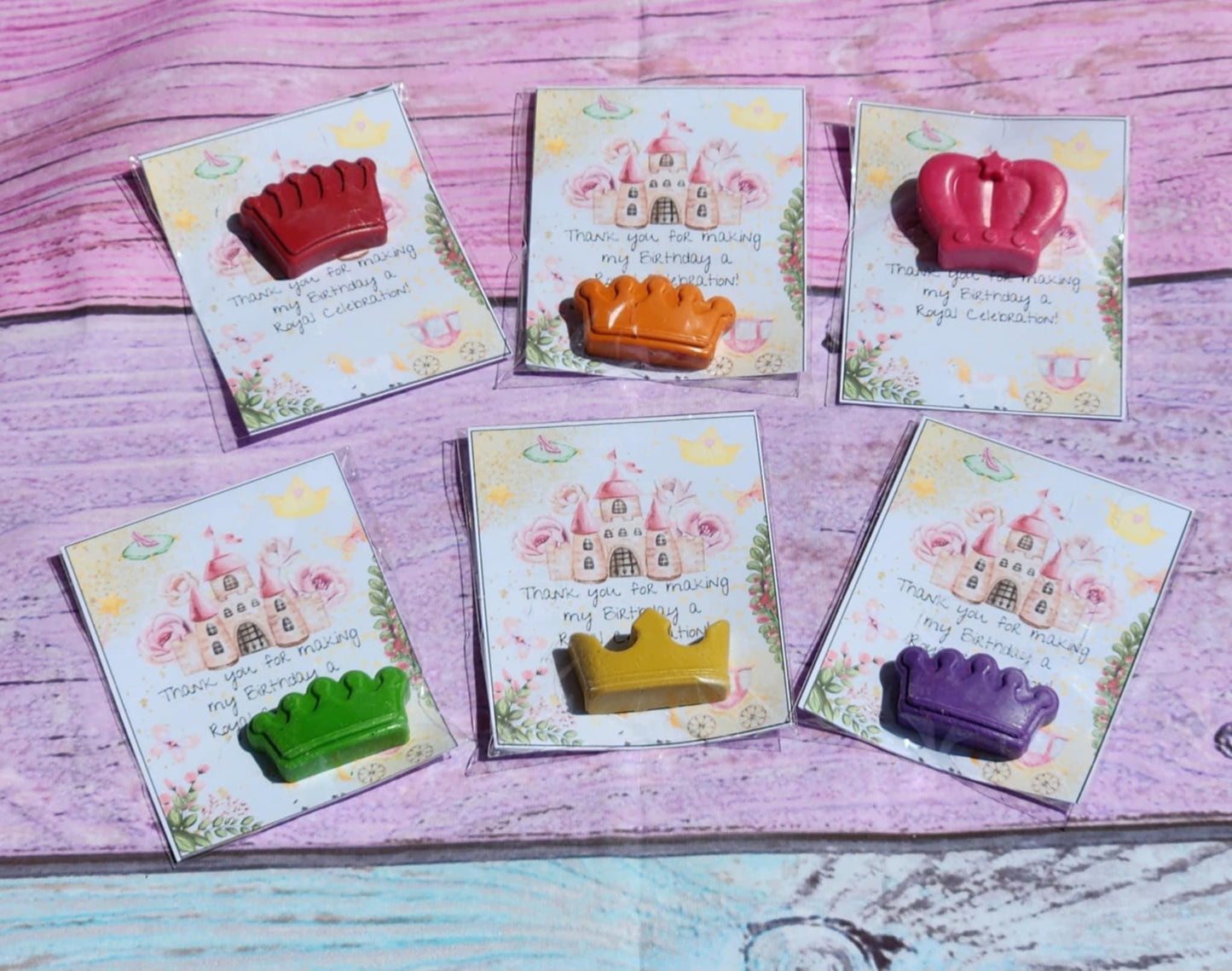 Princess Fairy Tale Party Favors | Magical Crayon Set | Birthday Party Gifts | Castle & Crown Crayons | Party Like a Princess Theme