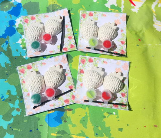 Strawberry Paint Your Own Kit, Strawberry Party Favor, Berry First Birthday Activity, DIY Kids Craft, Non Candy Thank You Gift