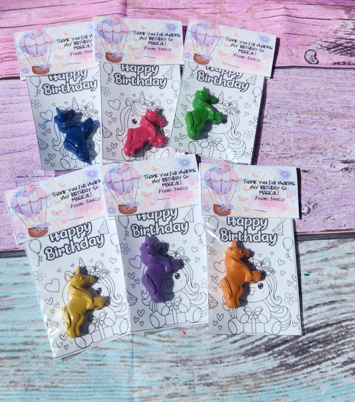 Unicorn Crayon Party Favors: Non-Toxic Birthday Goodie Bag Fillers