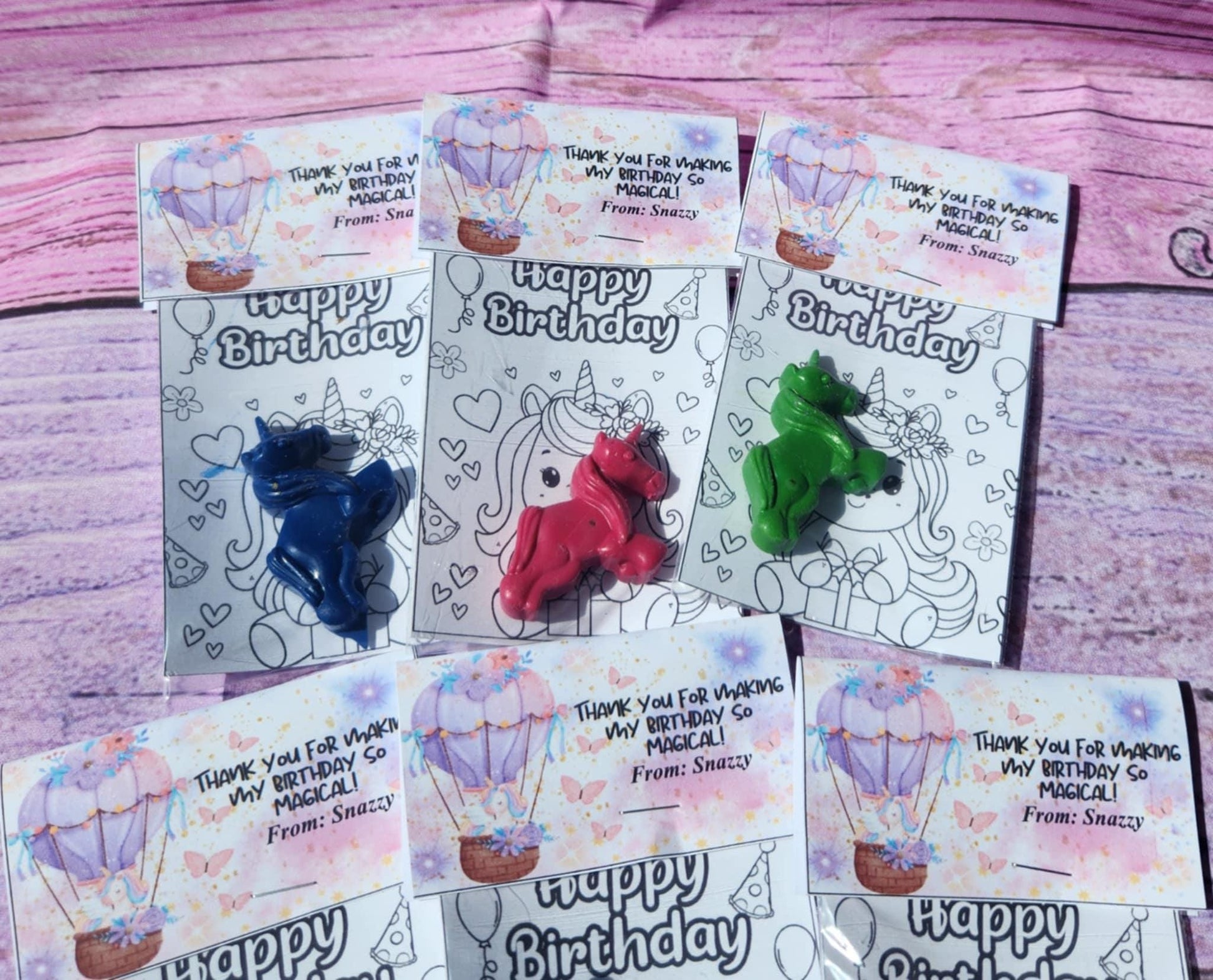 Unicorn Crayon Party Favors: Non-Toxic Birthday Goodie Bag Fillers