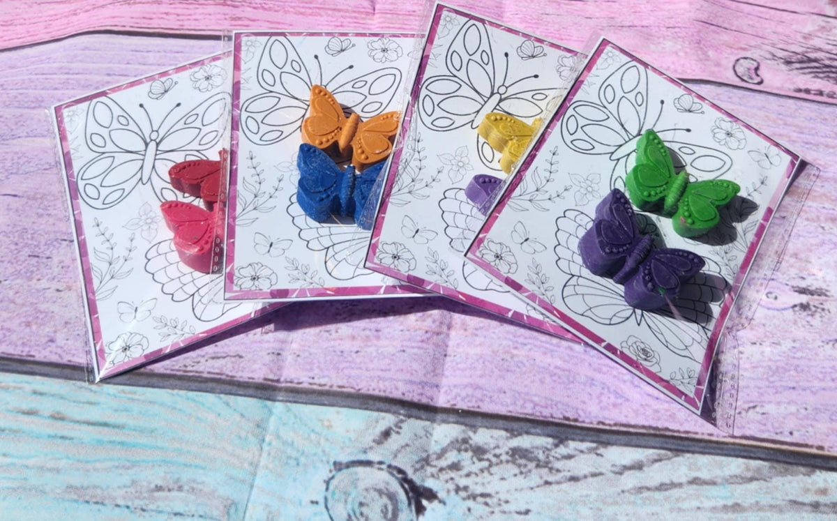 Butterfly Crayon Party Favors: Non-Toxic Spring Birthday Gift