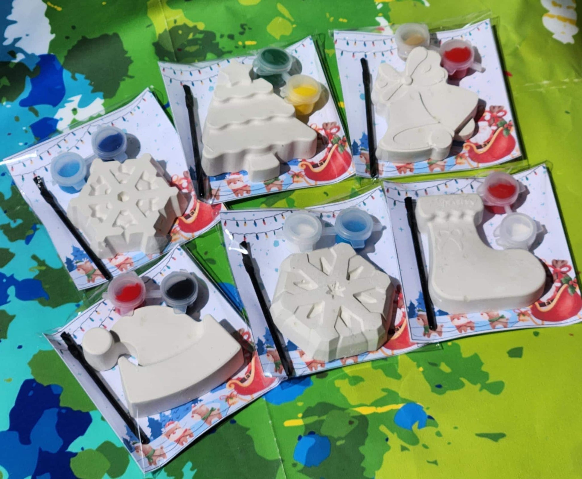 Christmas Paint Your Own Kits | Holiday Party Favors | DIY Kids Craft | Stocking Stuffers | Christmas Activity for Kids | Holiday Gift