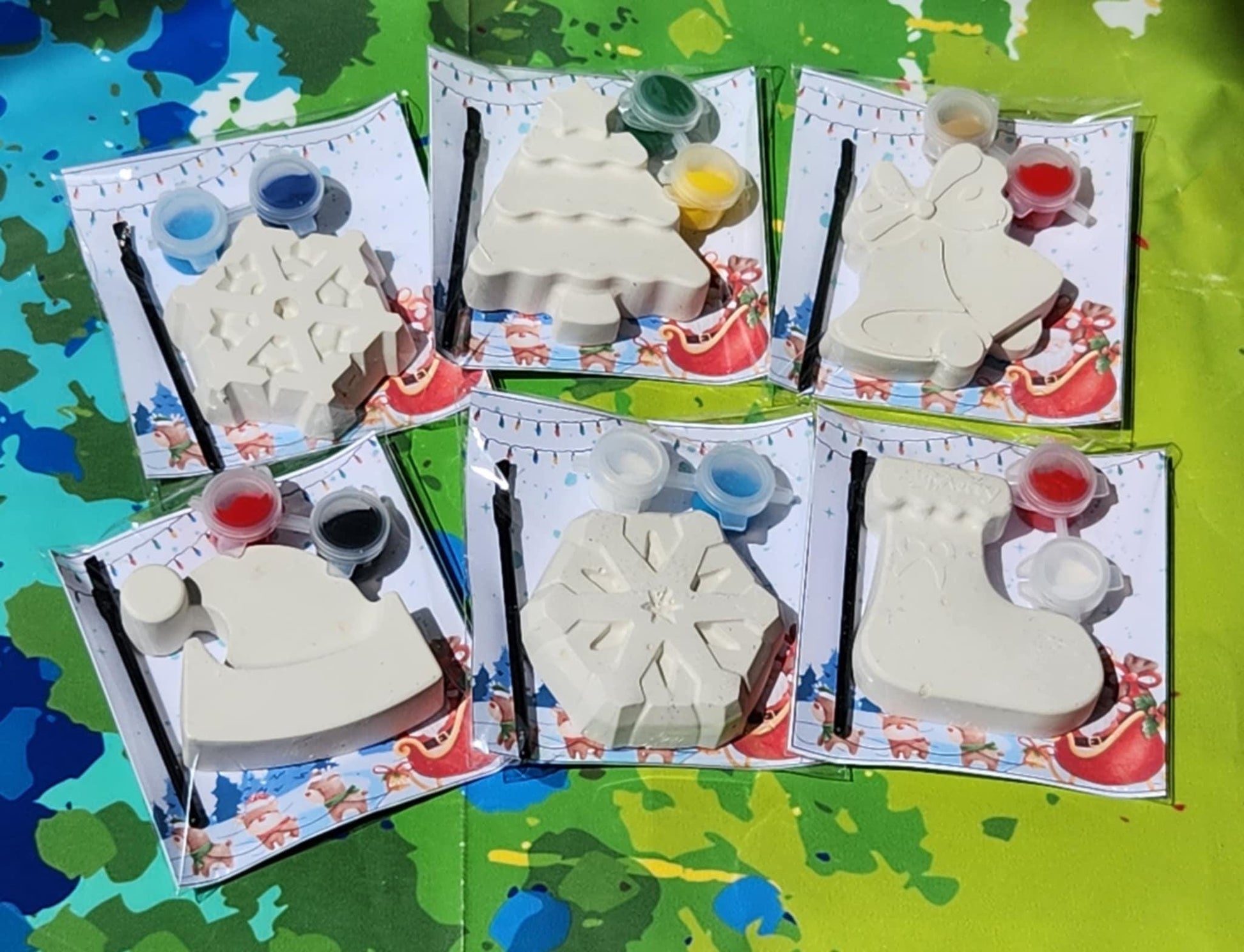 Christmas Paint Your Own Kits | Holiday Party Favors | DIY Kids Craft | Stocking Stuffers | Christmas Activity for Kids | Holiday Gift