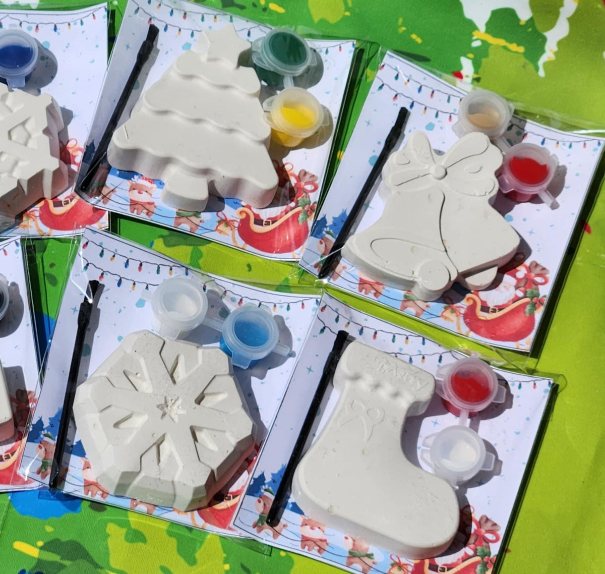 Christmas Paint Your Own Kits | Holiday Party Favors | DIY Kids Craft | Stocking Stuffers | Christmas Activity for Kids | Holiday Gift