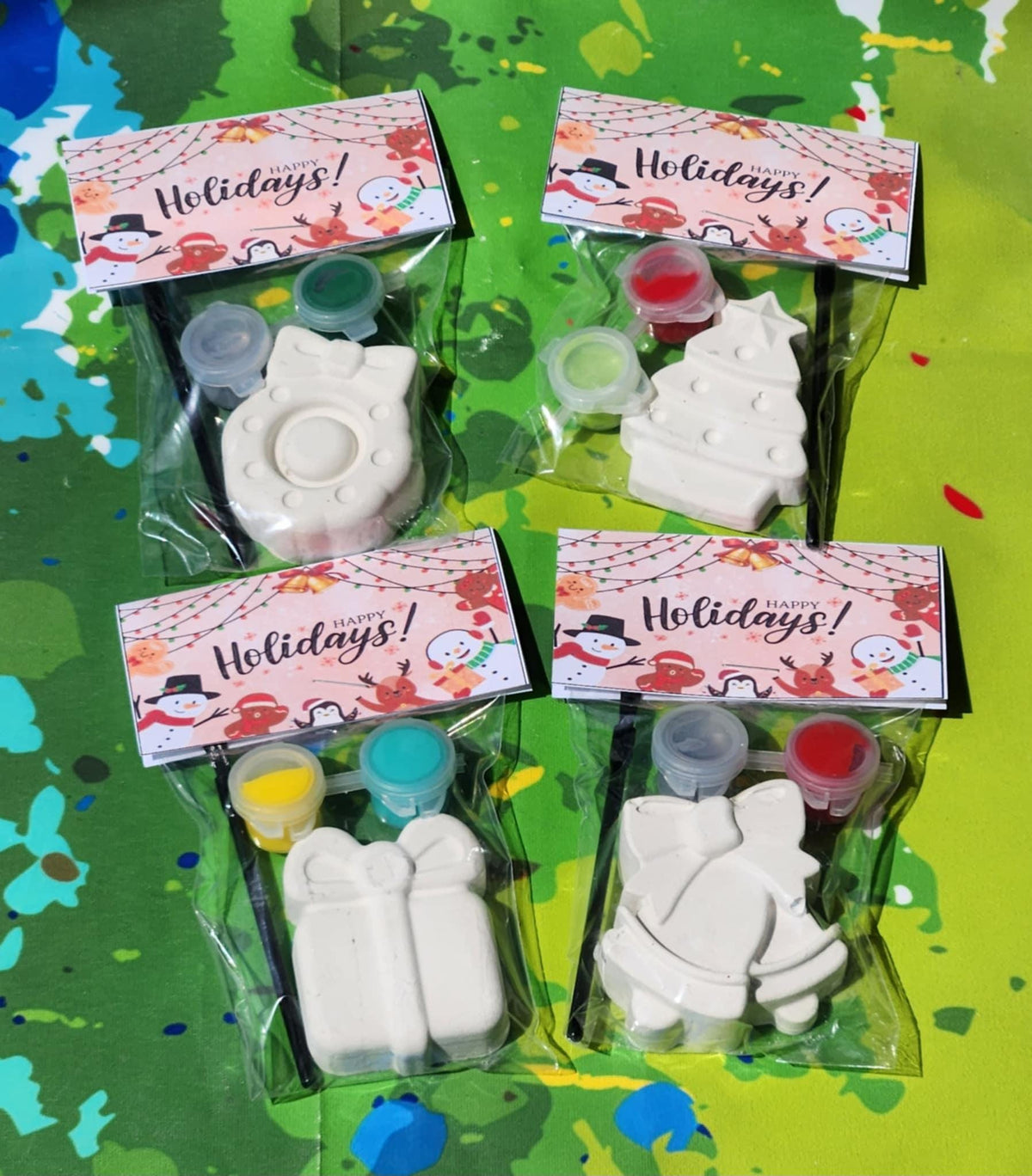 Christmas Plaster Painting Kit: Holiday DIY Craft, Party Favor