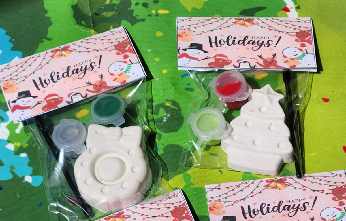 Christmas Plaster Painting Kit: Holiday DIY Craft, Party Favor