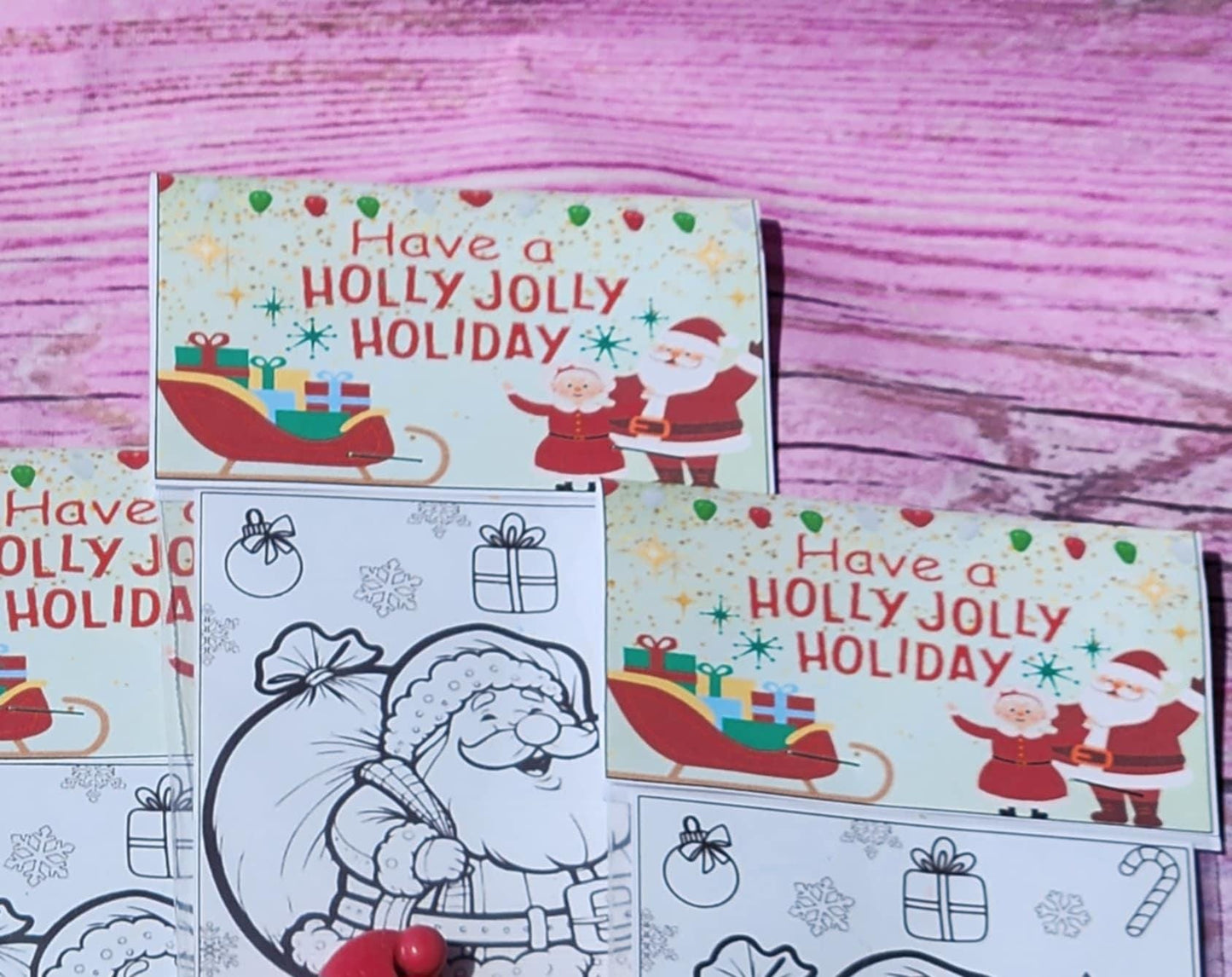 Santa Coloring Kits with Santa Crayons – Christmas Party Favors | Holiday Crayons | Stocking Stuffers l Gifts for Kids l School Room Gifts