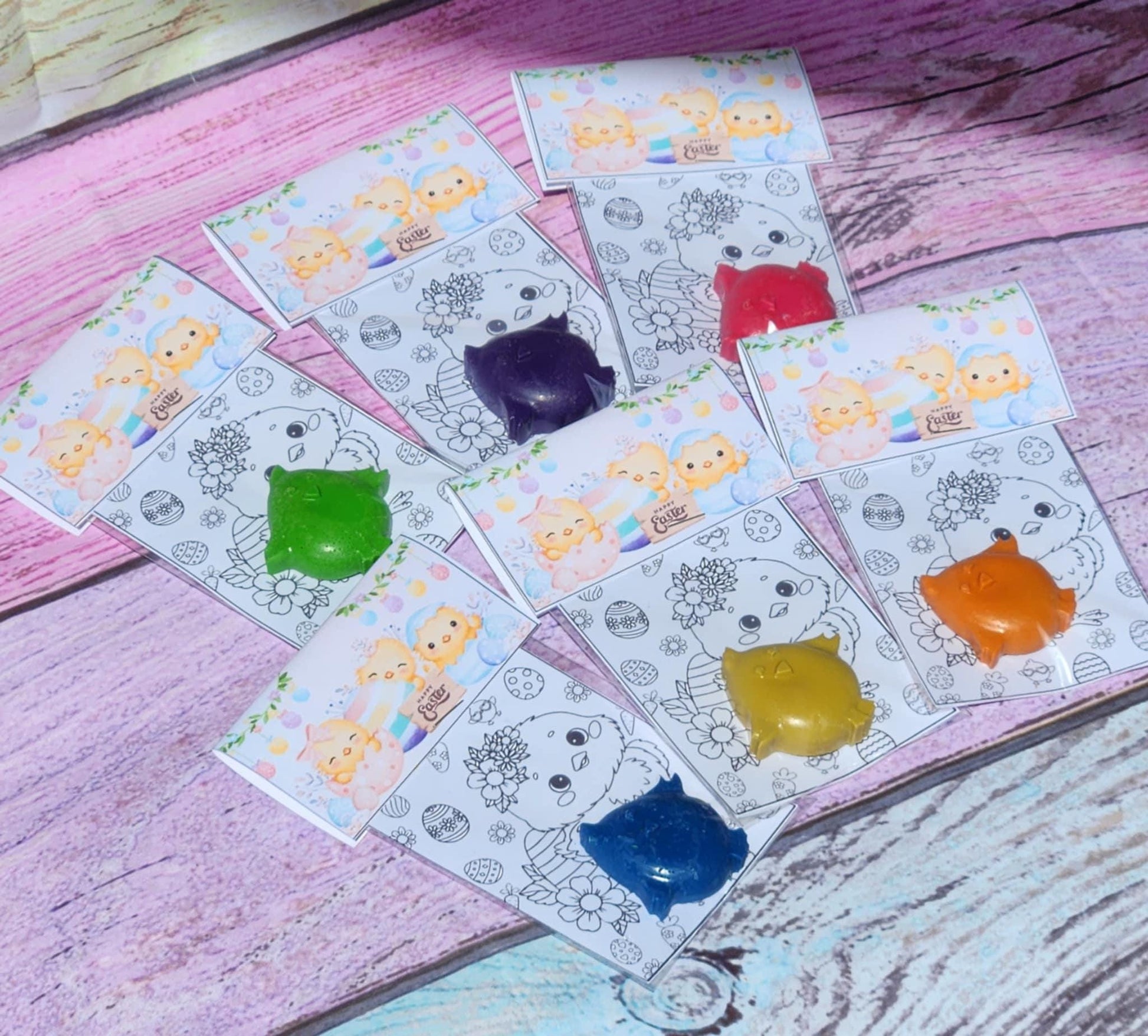Easter Chick Coloring Kits – Mini Easter Basket Stuffers | Easter Party Favors | Baby Chick Crayons