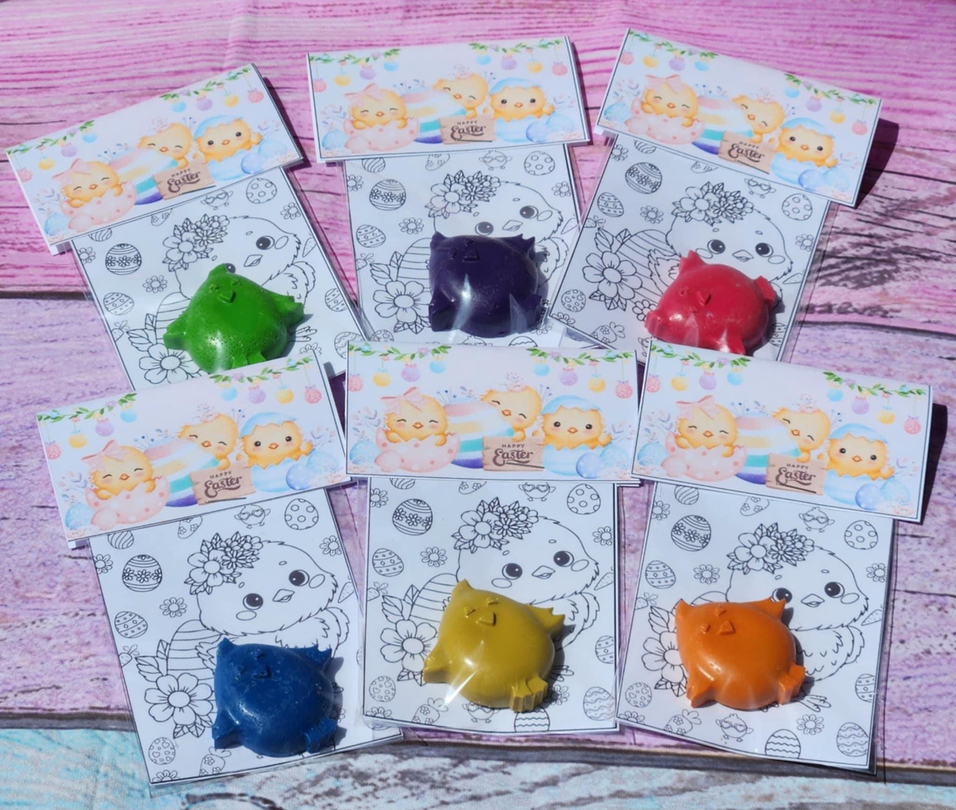 Easter Chick Coloring Kits – Mini Easter Basket Stuffers | Easter Party Favors | Baby Chick Crayons