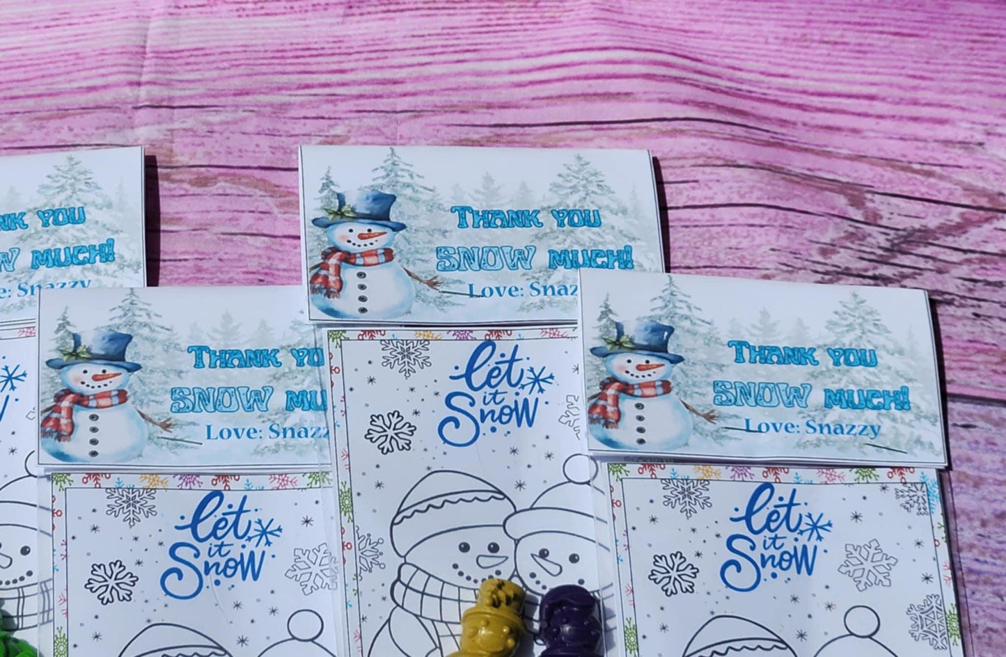Snowman Coloring Kit – Snowman Crayons – Christmas Party Favors –Kids Holiday Activity –Non-Toxic Crayons –Gifts for Kids – Stocking Stuffer