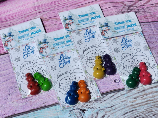 Snowman Coloring Kit – Snowman Crayons – Christmas Party Favors –Kids Holiday Activity –Non-Toxic Crayons –Gifts for Kids – Stocking Stuffer