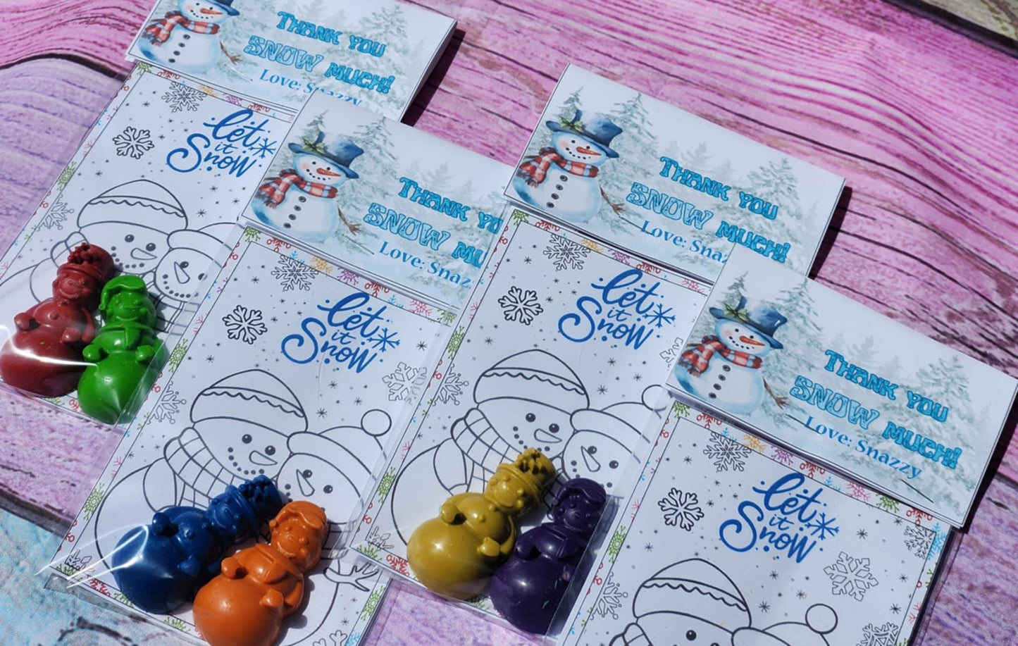 Snowman Coloring Kit – Snowman Crayons – Christmas Party Favors –Kids Holiday Activity –Non-Toxic Crayons –Gifts for Kids – Stocking Stuffer