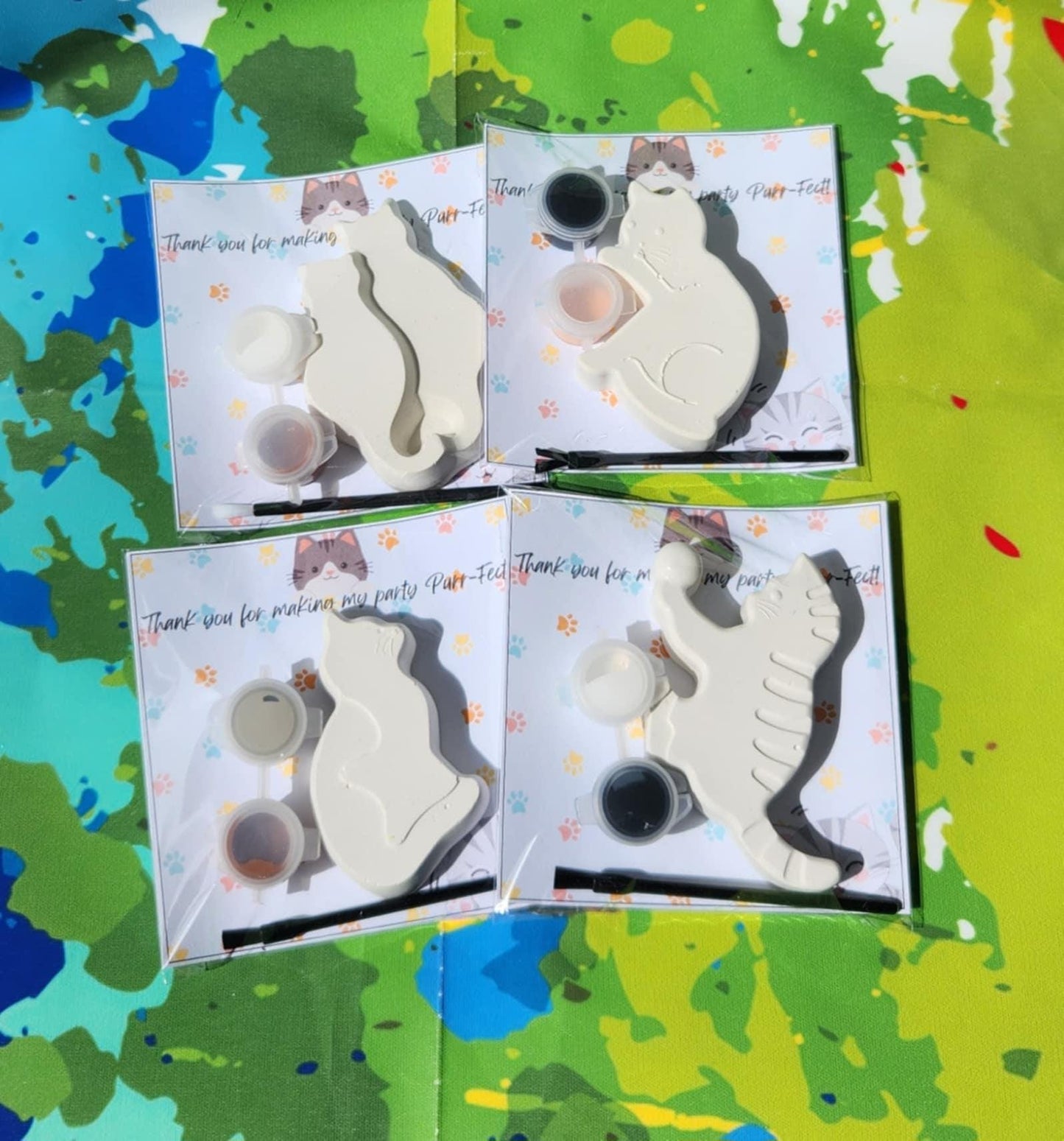 Cat Plaster Painting Set for Party Favor Activities l DIY Paint Set l Kids Gift l Party Favor l Goodie Bags l Birthday Favors
