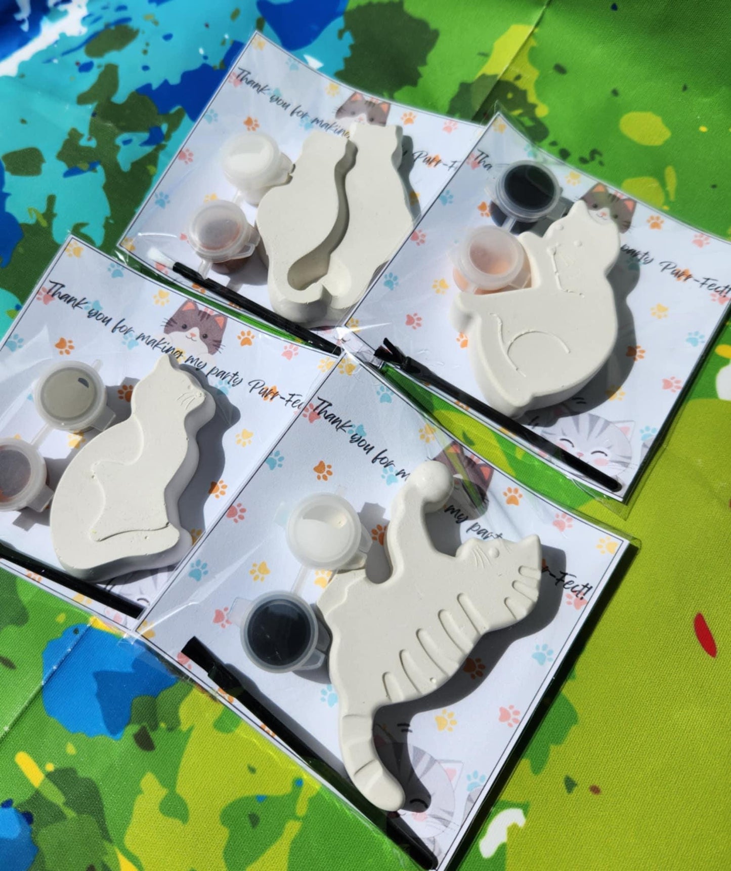 Cat Plaster Painting Set for Party Favor Activities l DIY Paint Set l Kids Gift l Party Favor l Goodie Bags l Birthday Favors