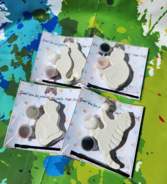 Cat Plaster Painting Set for Party Favor Activities l DIY Paint Set l Kids Gift l Party Favor l Goodie Bags l Birthday Favors