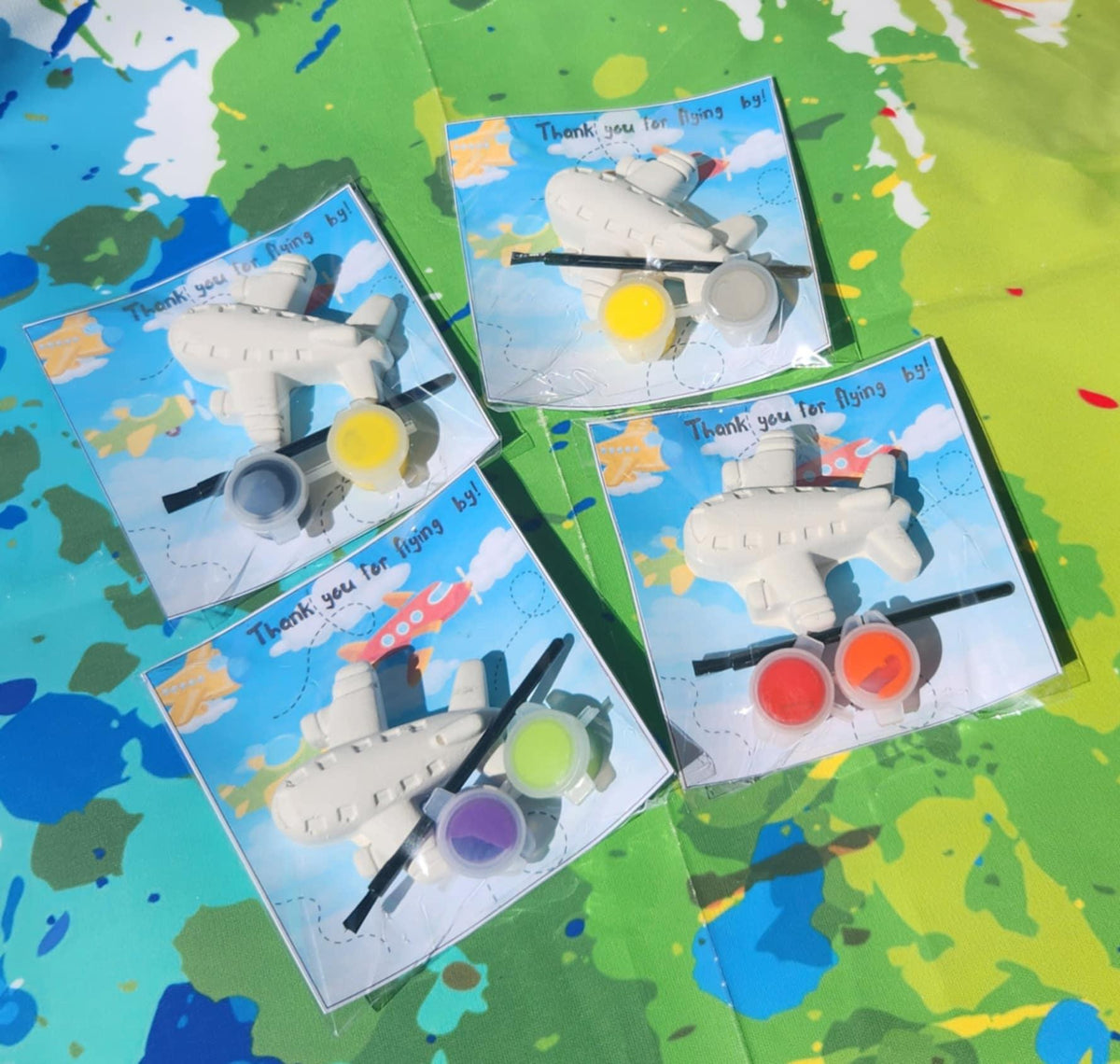 Airplane Paint Kits l Kids Art l Airplane Party Favors l Kids Gift l Airplane Party Gifts l Thank you Gift l Goodie Bag Favors