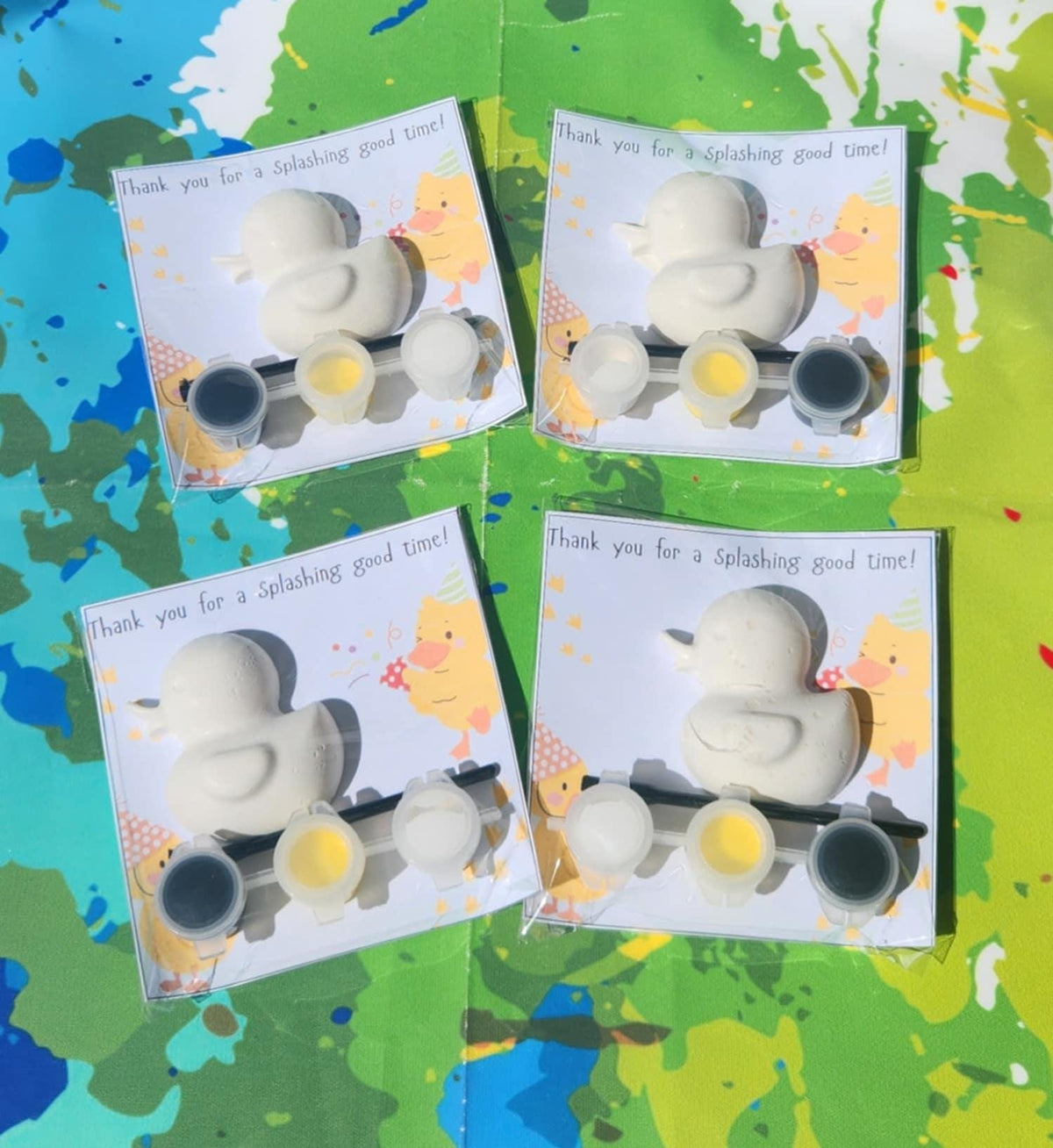 Duck Paint Kit – Ducky Party Favors – Splashing By Thank You Gift – Kids DIY Art Kit – Goodie Bag Filler – Birthday Party Activity