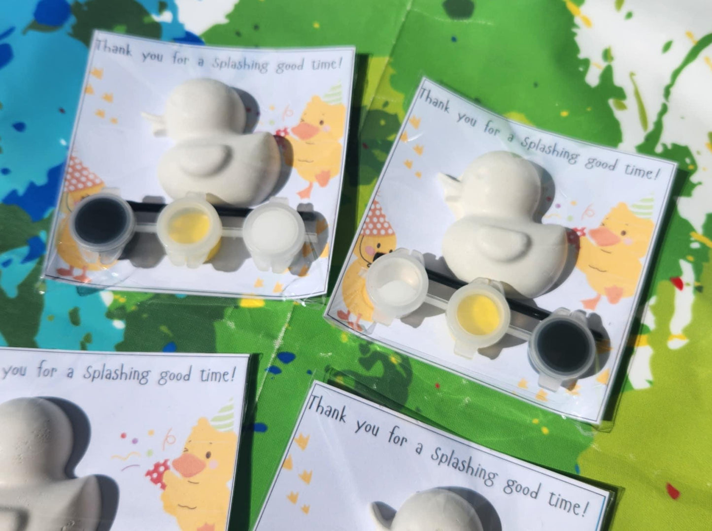 Duck Paint Kit – Ducky Party Favors – Splashing By Thank You Gift – Kids DIY Art Kit – Goodie Bag Filler – Birthday Party Activity