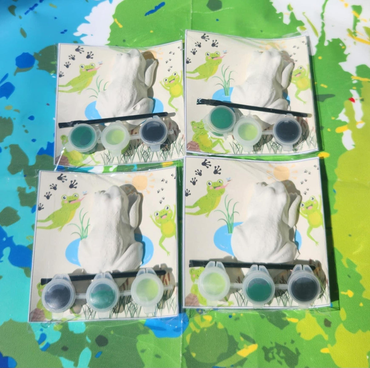 Frog Paint Kit – Hopping By Birthday Favor – DIY Paint Activity – Frog Party Goodie Bag – Kids Art Kit – Paint Your Own Frog