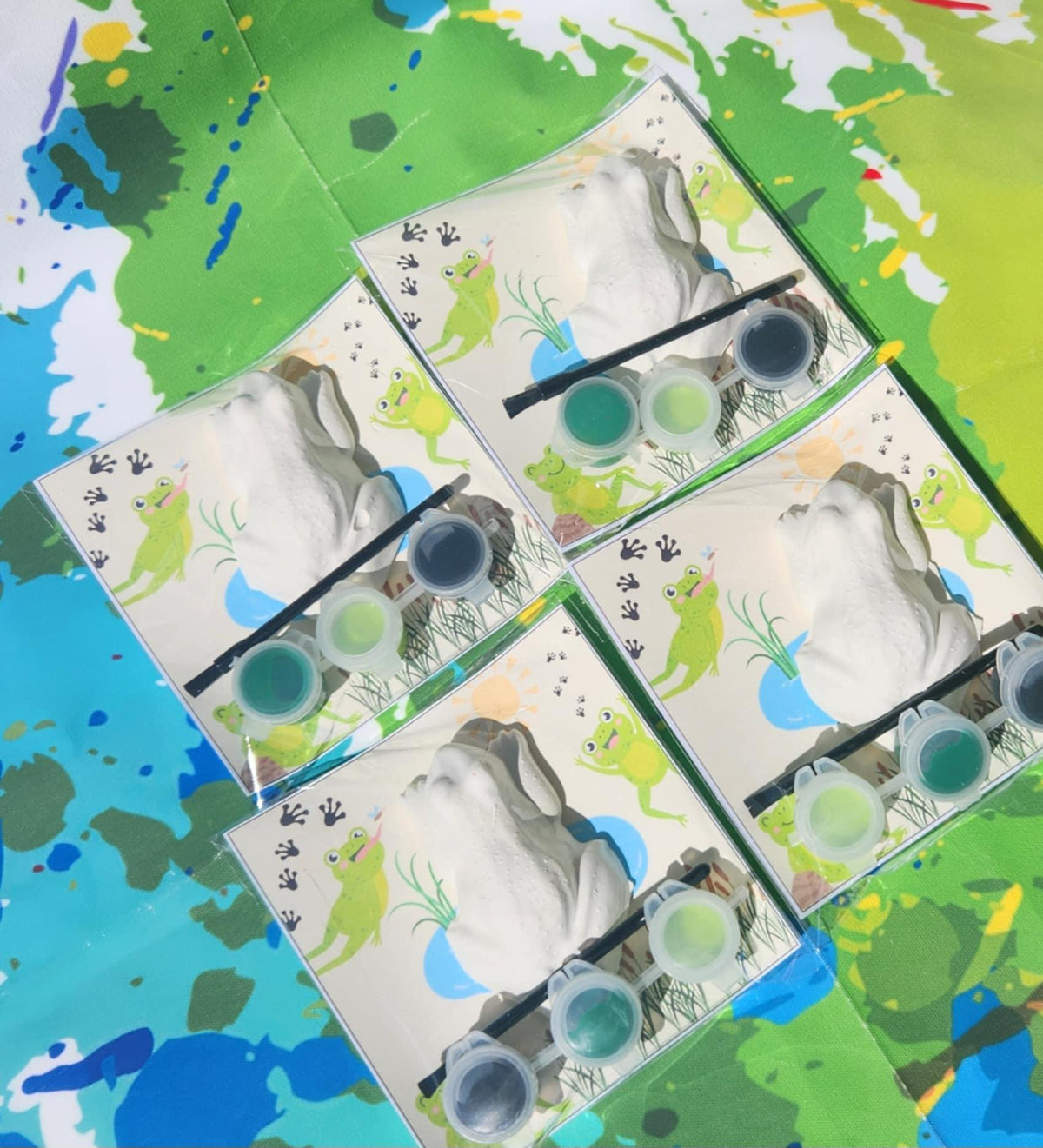 Frog Paint Kit – Hopping By Birthday Favor – DIY Paint Activity – Frog Party Goodie Bag – Kids Art Kit – Paint Your Own Frog