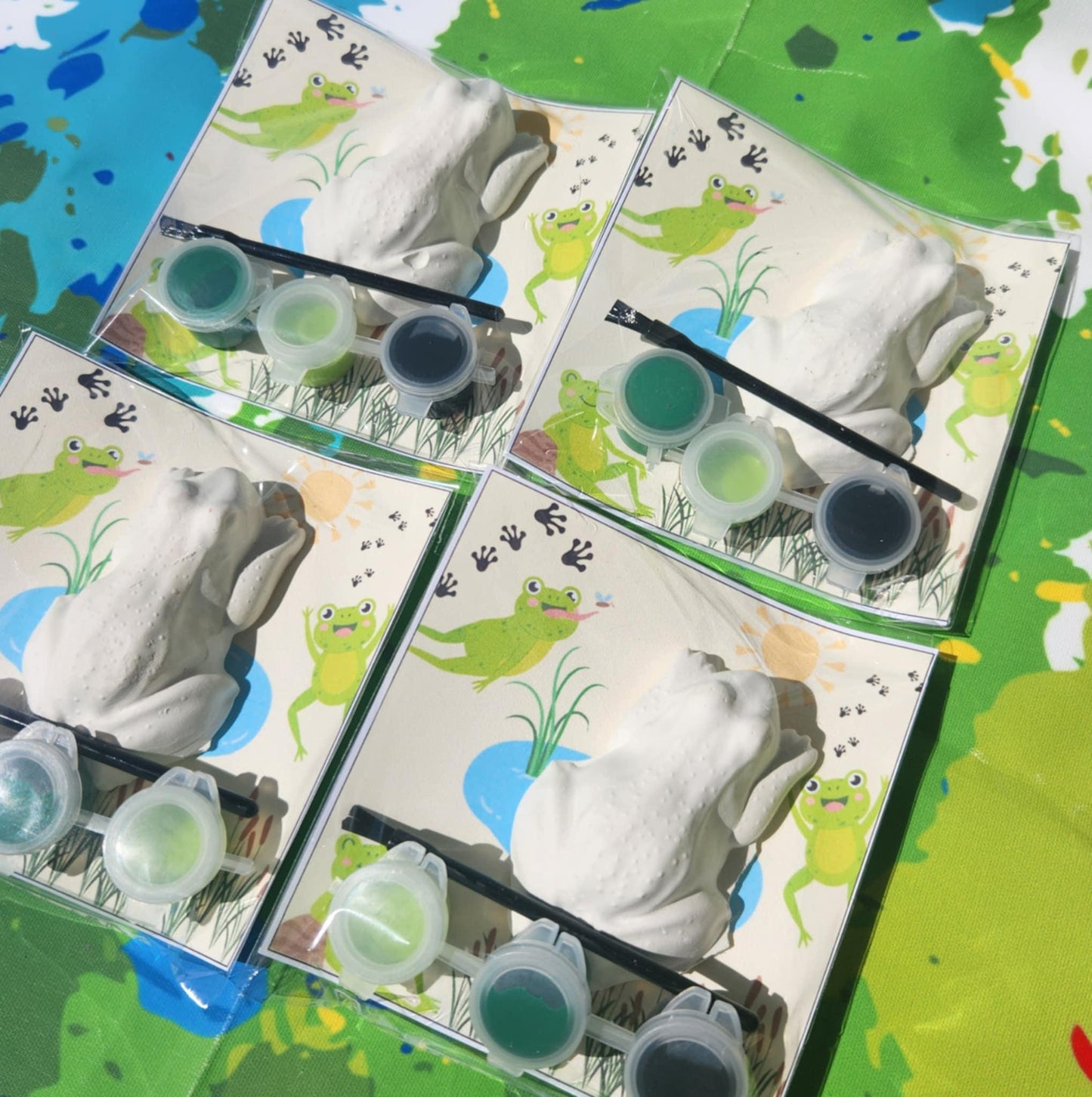 Frog Paint Kit – Hopping By Birthday Favor – DIY Paint Activity – Frog Party Goodie Bag – Kids Art Kit – Paint Your Own Frog