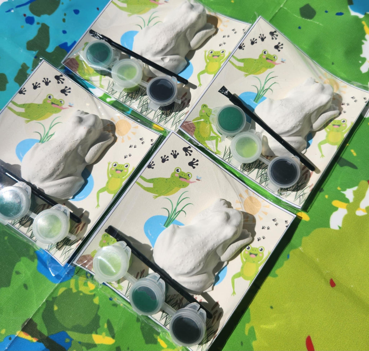 Frog Paint Kit – Hopping By Birthday Favor – DIY Paint Activity – Frog Party Goodie Bag – Kids Art Kit – Paint Your Own Frog